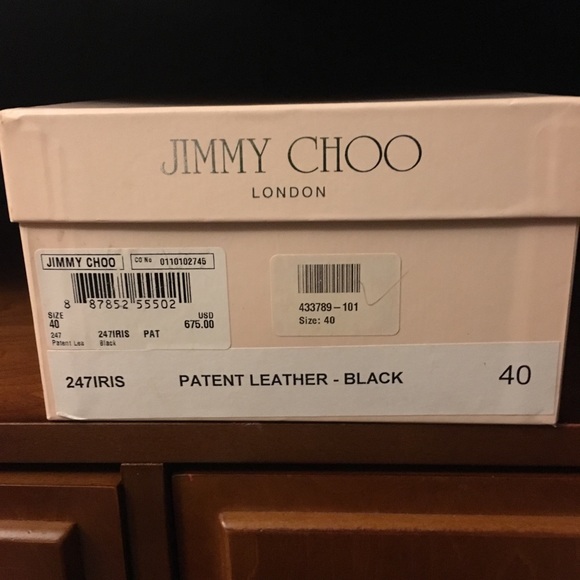 Size 9 Jimmy Choo patent leather black heels - Picture 3 of 4